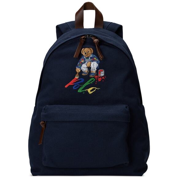 Polo Ralph Lauren Men's Polo Bear Canvas Backpack - blue $225 - Picture 2 of 11